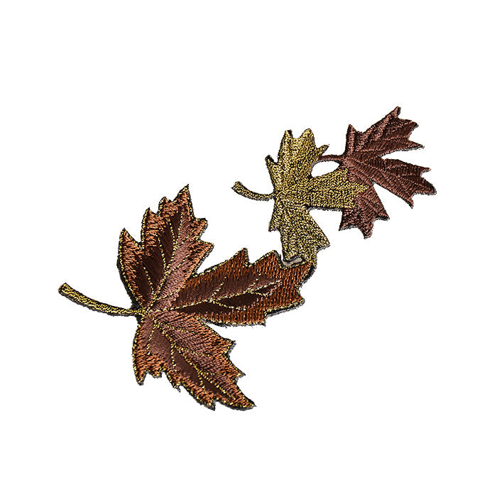 Wholesale Maple Leaf Embroidered Iron On Patches For Clothing DIY Craft Decor
