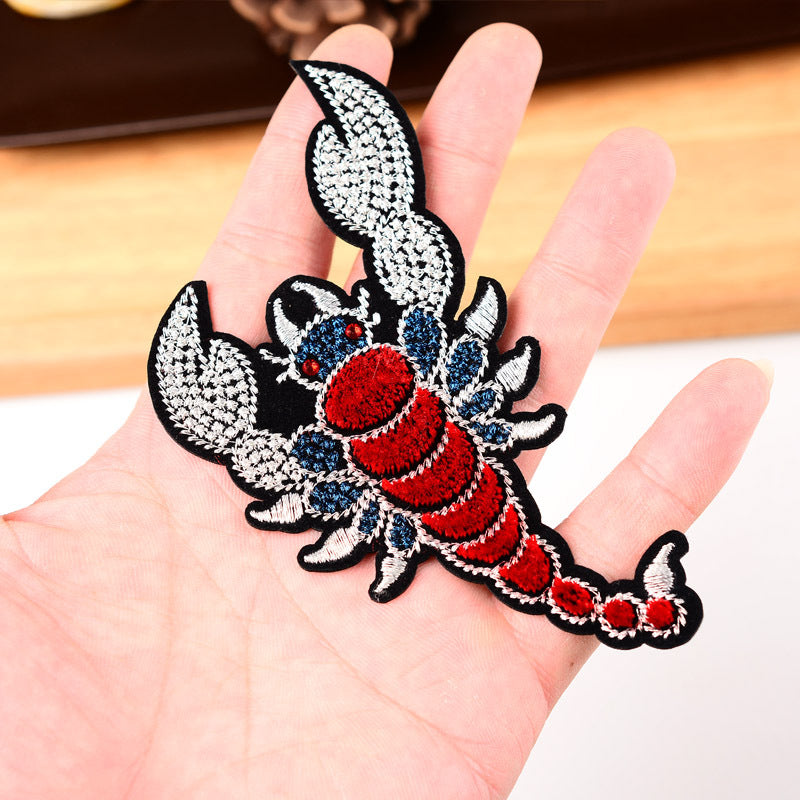 Wholesale DIY Embroidery Patch 3D Dragonfly Scorpion Hat Clothing Decoration
