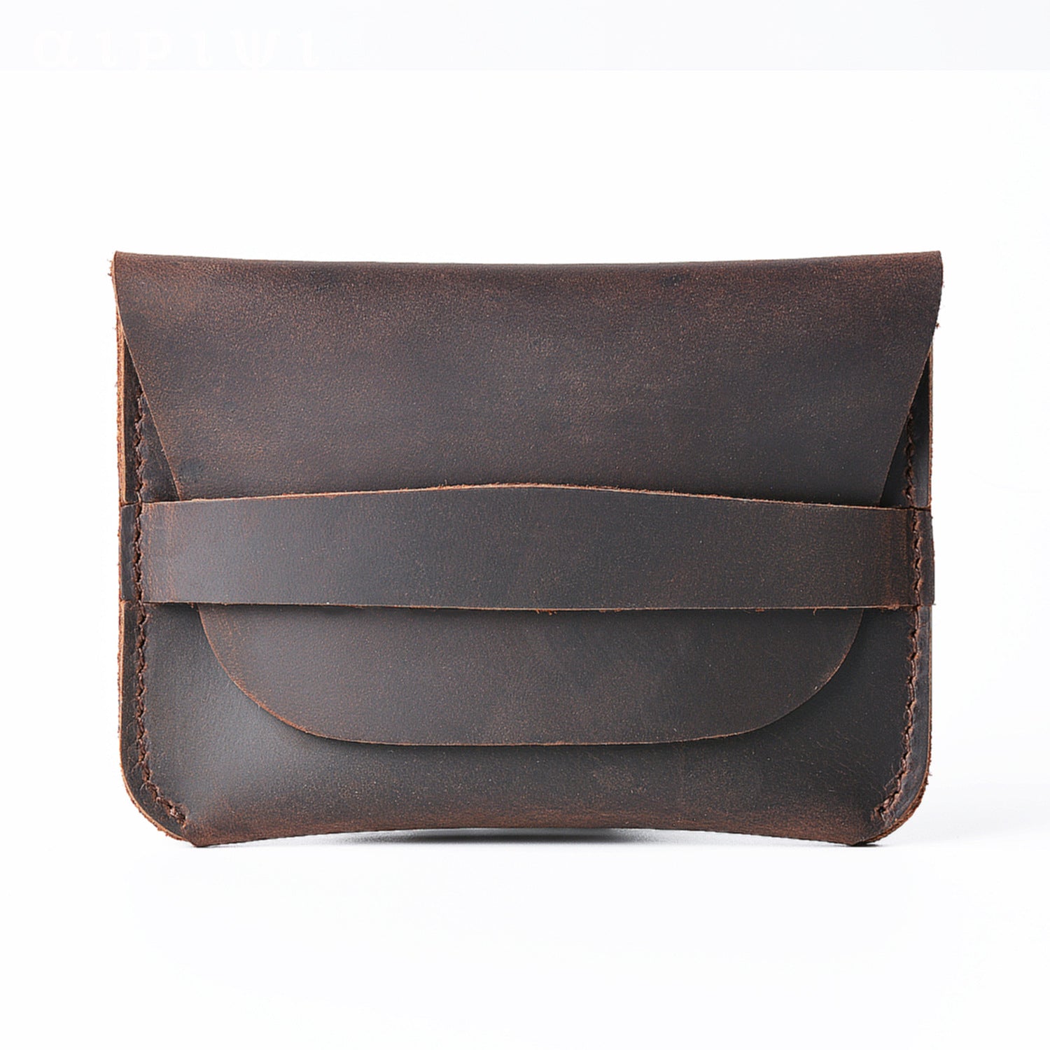 Wholesale Retro -header Leather Card Clip Storage Coin Purse