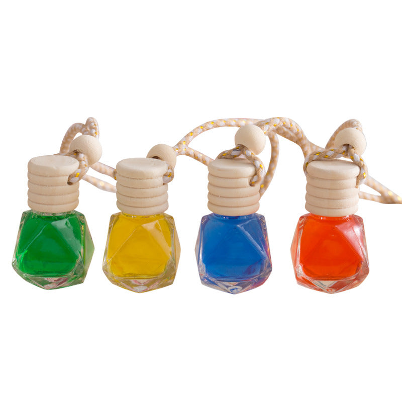 Wholesale 10pcs 8ml Car Glass Perfume Empty Bottle Pendant