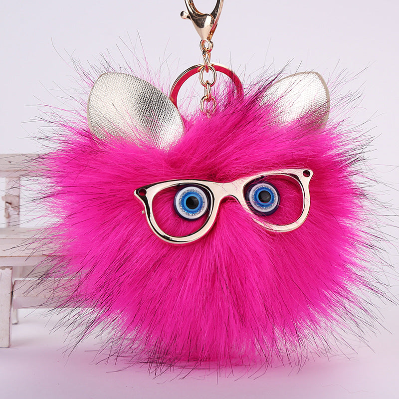 Wholesale Owl Fur Ball Plush Keychain