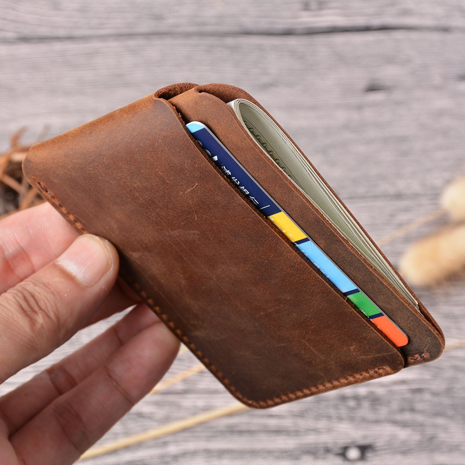 Wholesale Genuine Cowhide Simple Storage Wallet
