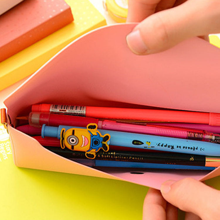 Wholesale Cute Candy Color PU Pencil Case