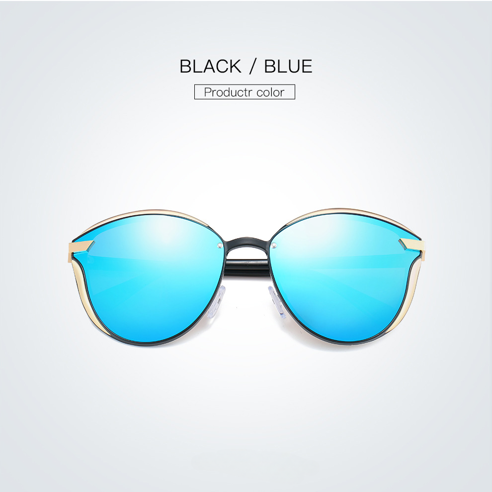 Wholesale Metal Polarized Cat Eye PC Sunglasses