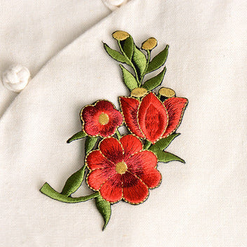 Wholesale Gold Thread Embroidered Patch Decorative Clothing Repair Accessory Craft Supply
