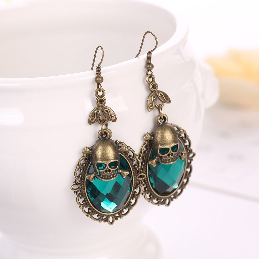 Wholesale Gothic Halloween Ghost Festival Skull Vintage Earrings