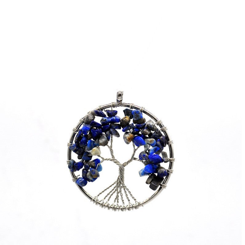 Wholesale Natural Colorful Crystal Life Tree Necklace