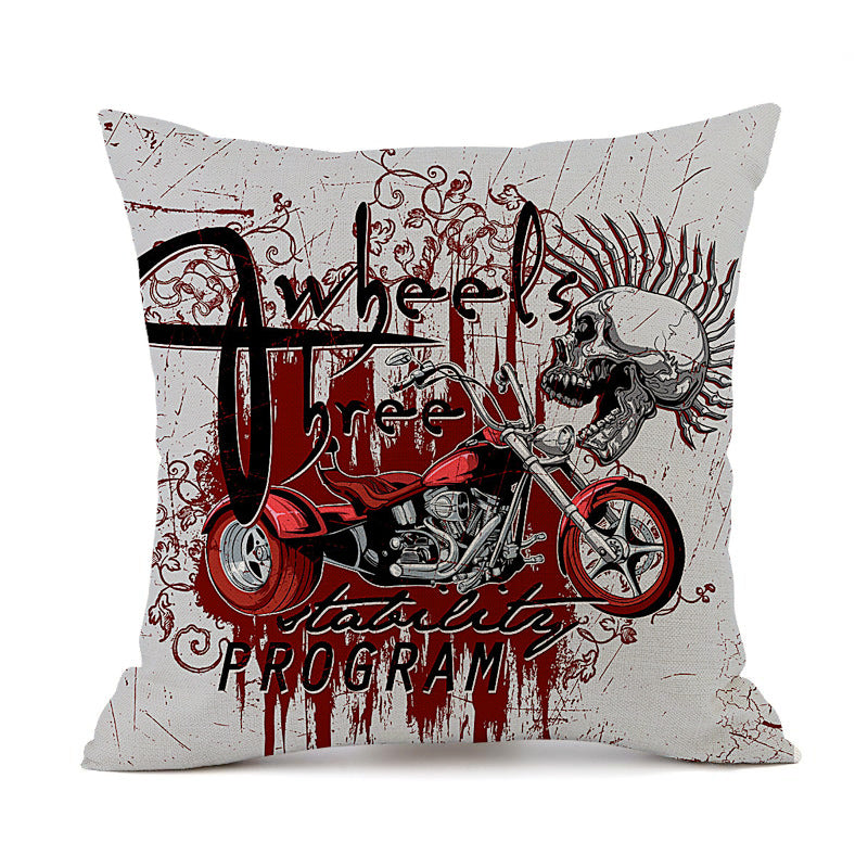 Wholesale Halloween Personalized Retro Skull Head Linen DIY Printed Throw Pillow Cover