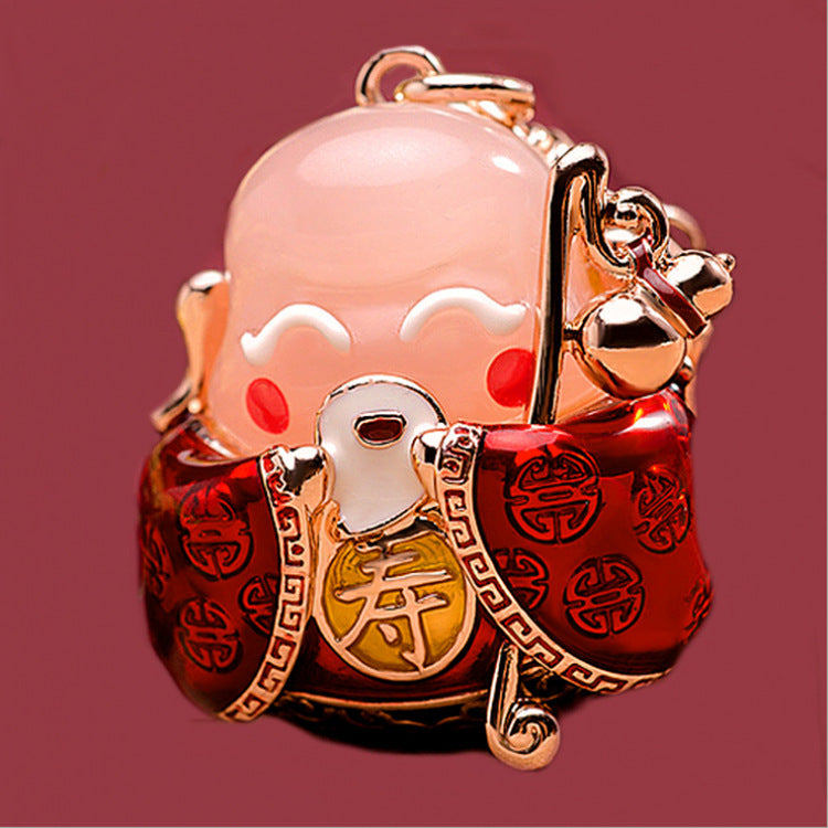 Wholesale Chic Swan Rhinestone Car Keychain Bag Charm Metal Key Ring For Women Wedding Gift Accessory