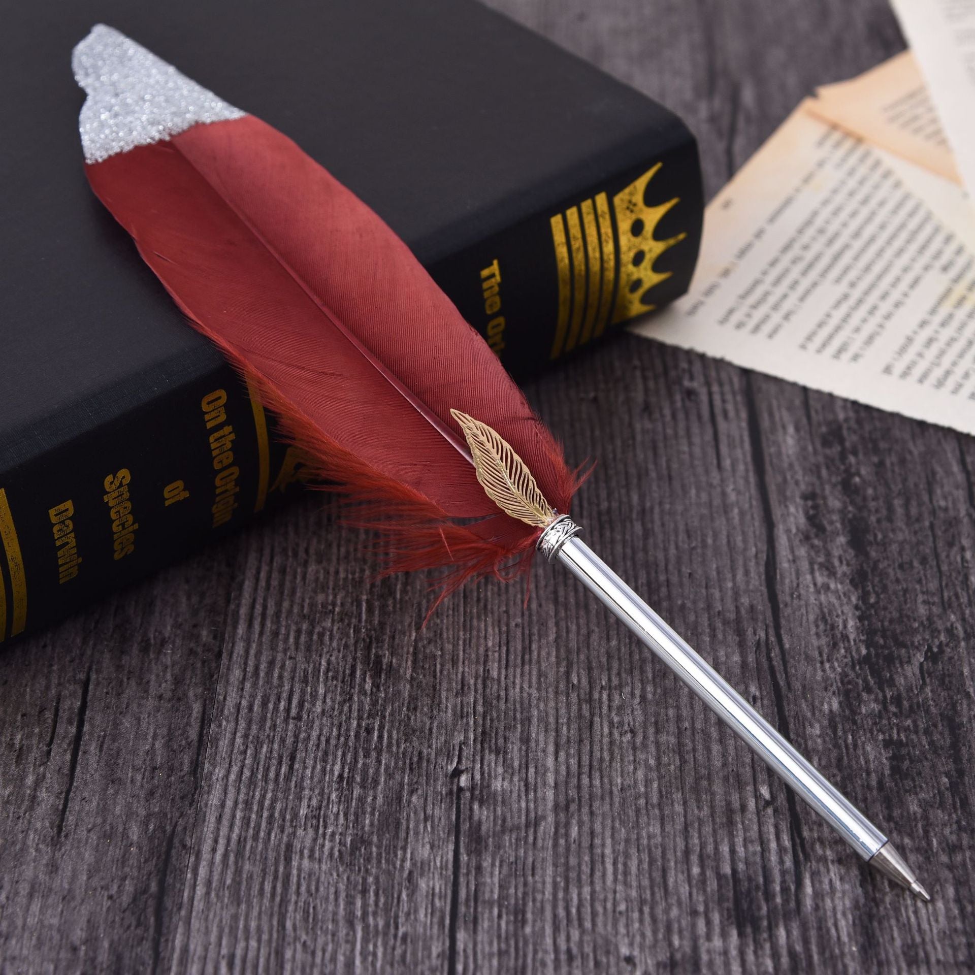 Bolígrafo de gel de pluma de polvo de oro al por mayor