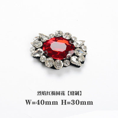 Wholesale DIY Handmade Beaded Glass Rhinestone Brooch Hat Clothes Decoration