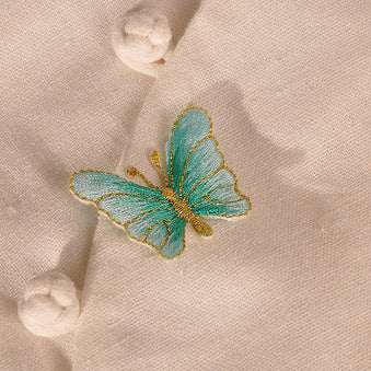 Wholesale Trendy Purple Butterfly Embroidered Patch Small Iron On Adhesive DIY Hat Decoration Resale Accessory