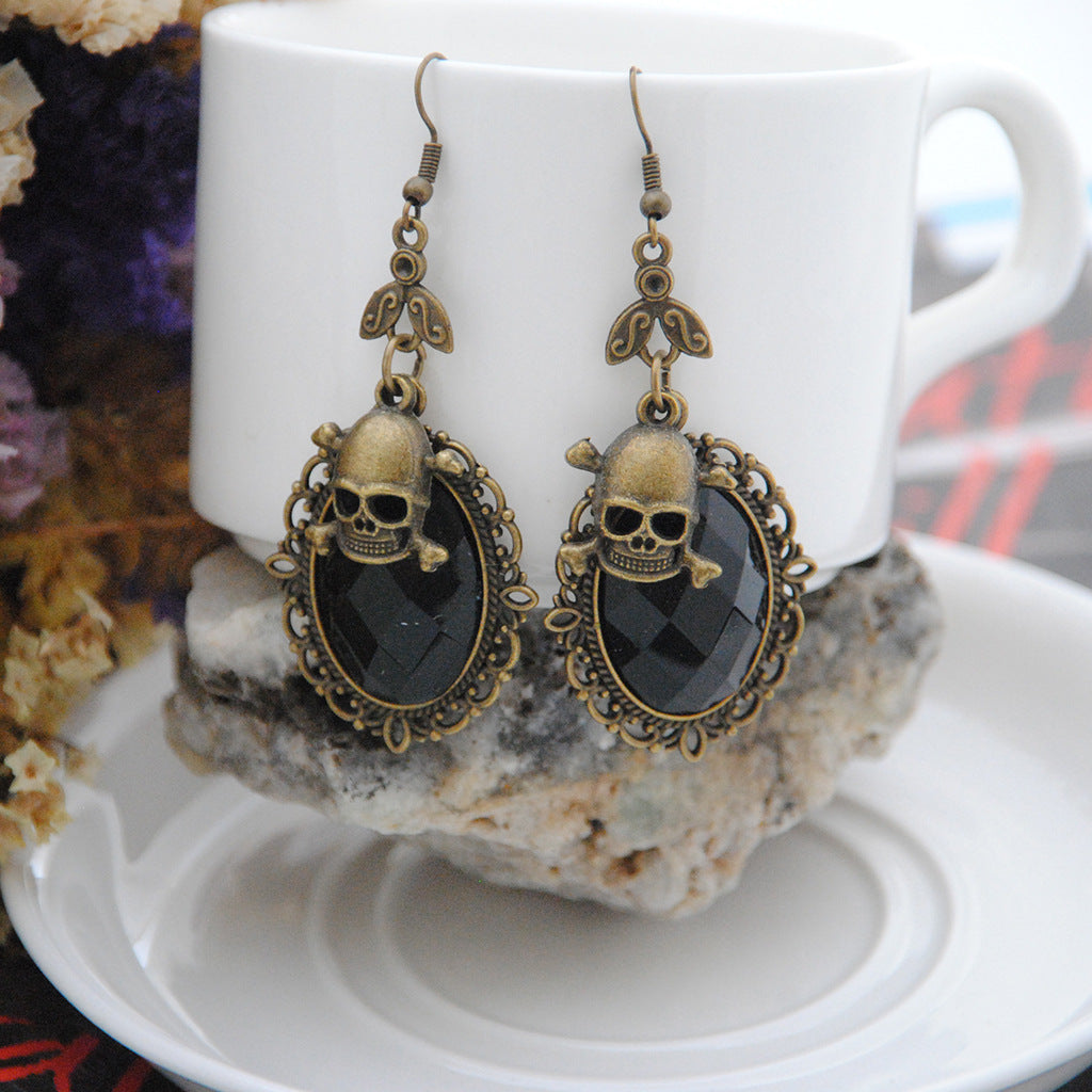 Wholesale Gothic Halloween Ghost Festival Skull Vintage Earrings