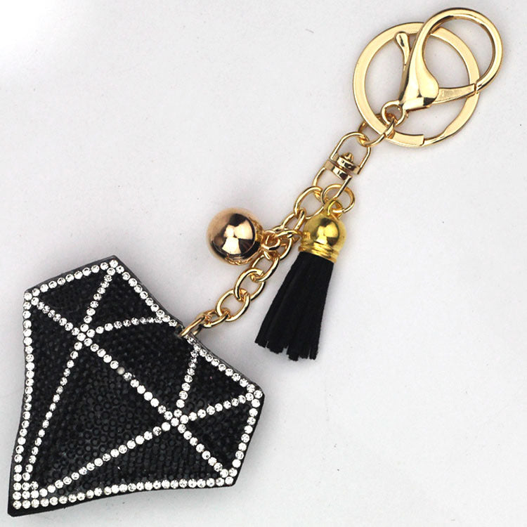 Wholesale Velvet Inlaid Diamond Keychains