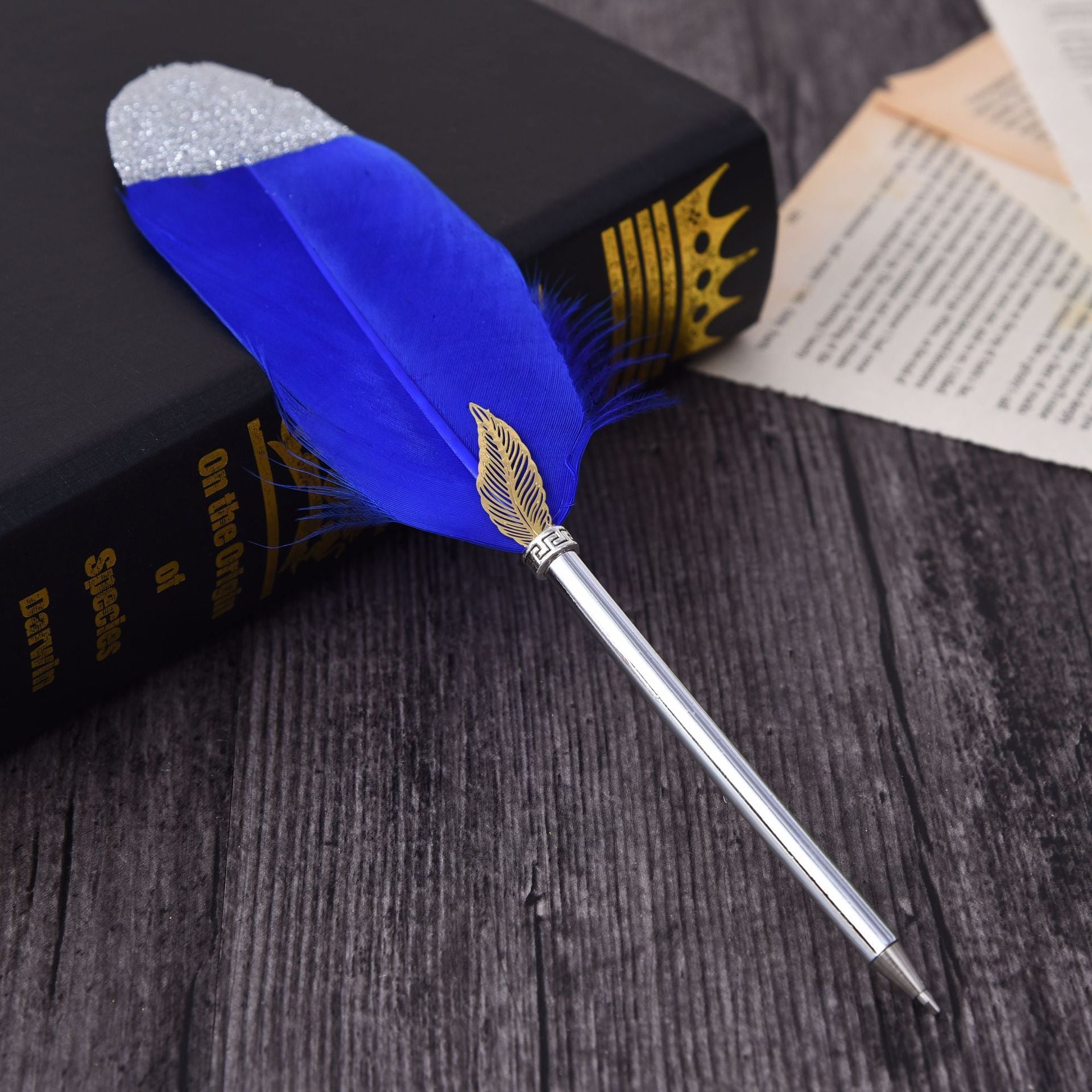 Bolígrafo de gel de pluma de polvo de oro al por mayor