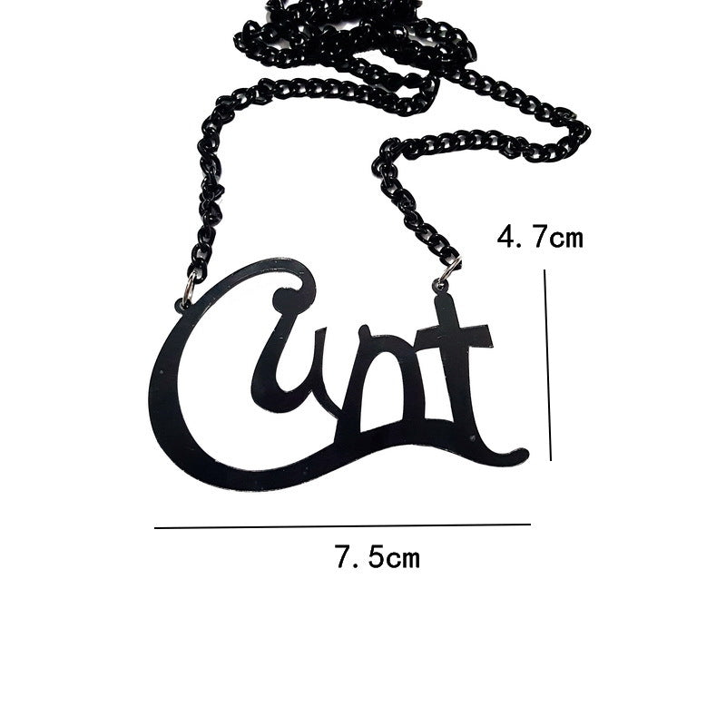 Wholesale Alphabet Halloween Acrylic Necklace