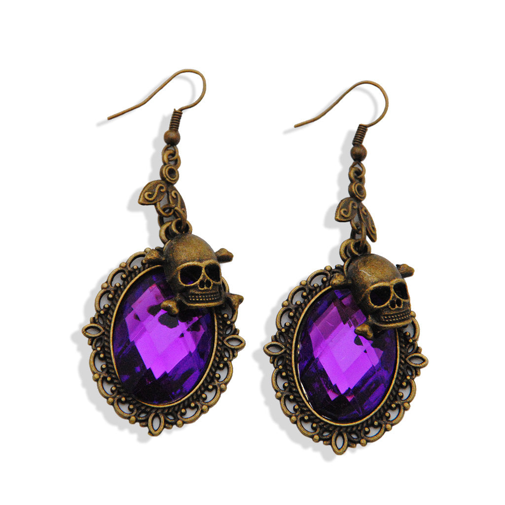 Wholesale Gothic Halloween Ghost Festival Skull Vintage Earrings