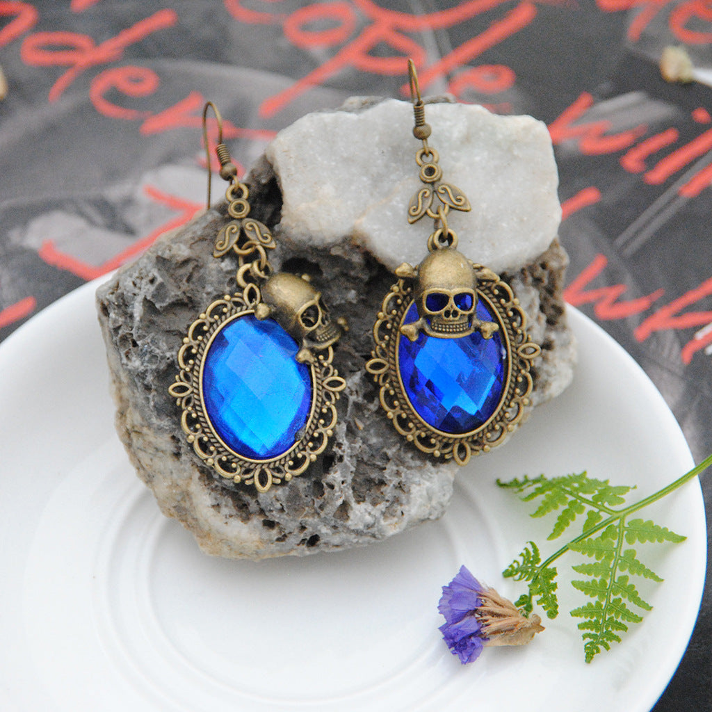 Wholesale Gothic Halloween Ghost Festival Skull Vintage Earrings