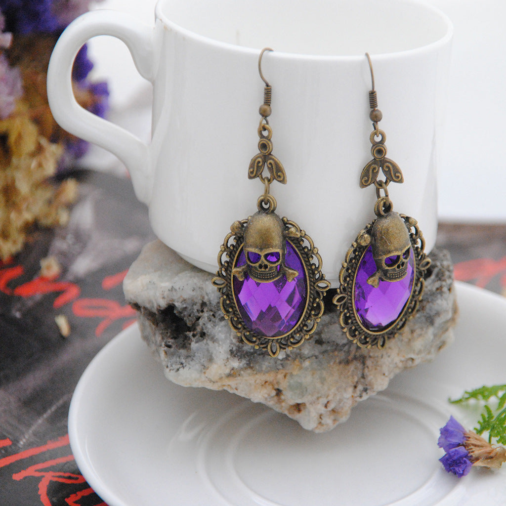 Wholesale Gothic Halloween Ghost Festival Skull Vintage Earrings
