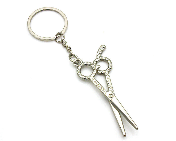 Wholesale Silver Scissors Tools Metal Keychain