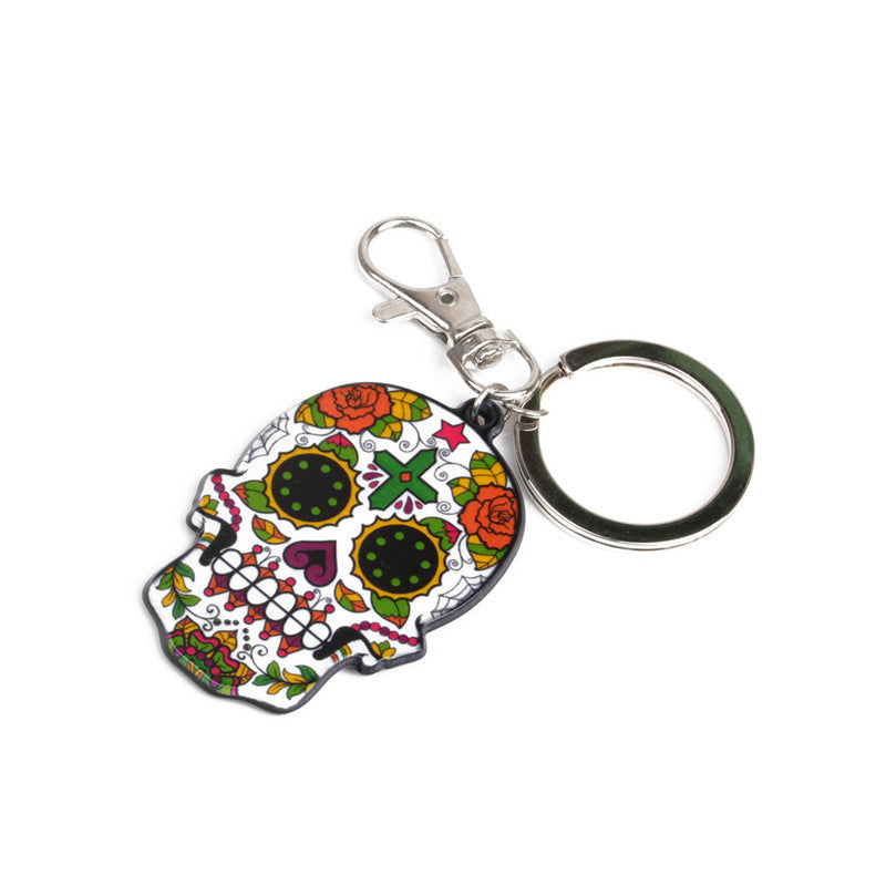Wholesale Halloween Acrylic Skull Keychain