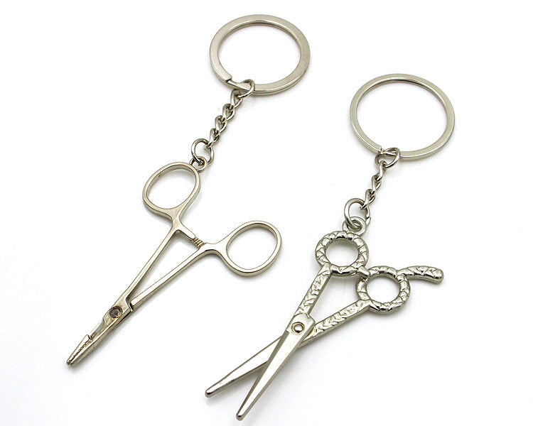 Wholesale Silver Scissors Tools Metal Keychain