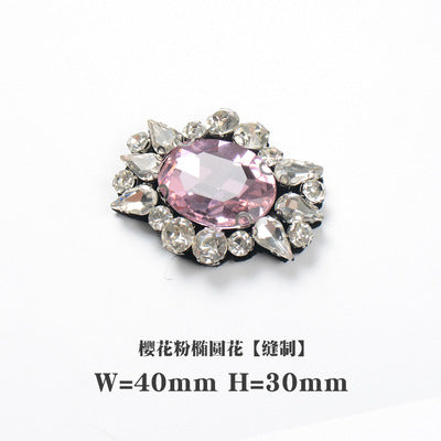 Wholesale DIY Handmade Beaded Glass Rhinestone Brooch Hat Clothes Decoration