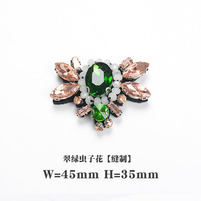 Wholesale DIY Handmade Beaded Glass Rhinestone Brooch Hat Clothes Decoration