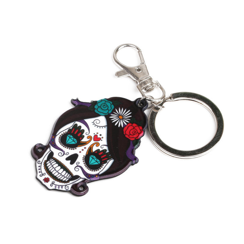 Wholesale Halloween Acrylic Skull Keychain