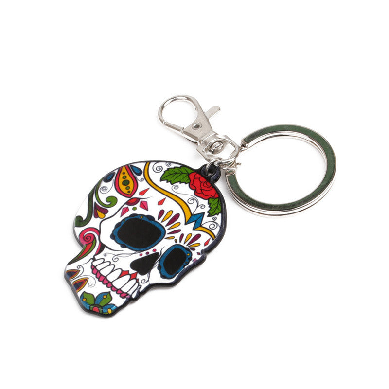 Wholesale Halloween Acrylic Skull Keychain