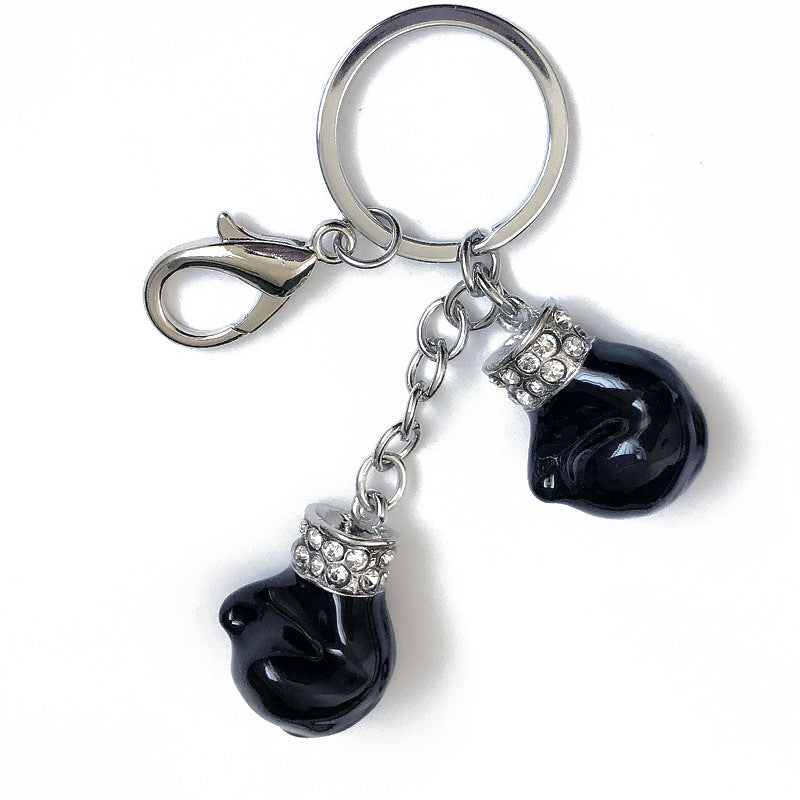 Wholesale Metal Dripping Boxing Gloves Keychain