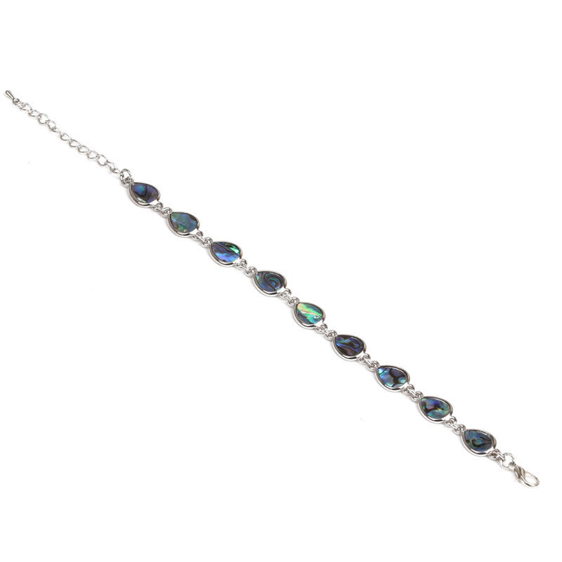 Wholesale Colorful Abalone Shell Waterdrop Shaped Bracelet