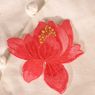 Wholesale Fashion Purple Embroidered Patch DIY Adhesive Applique For Clothing Shoe Hat Decoration Resale Accessory