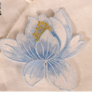 Wholesale Fashion Purple Embroidered Patch DIY Adhesive Applique For Clothing Shoe Hat Decoration Resale Accessory