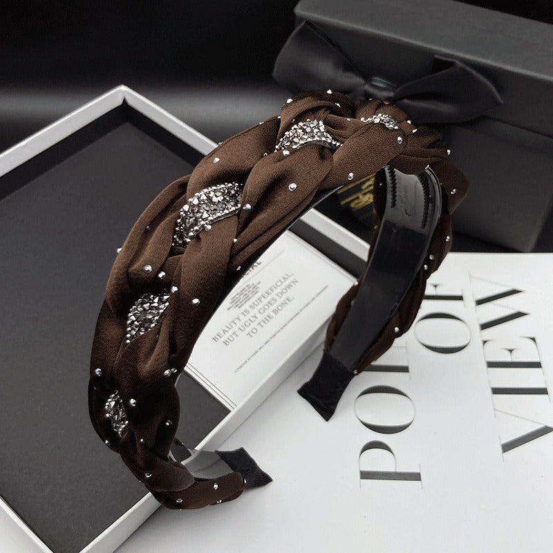 Wholesale Handmade Woven Rhinestone Crystal Headband