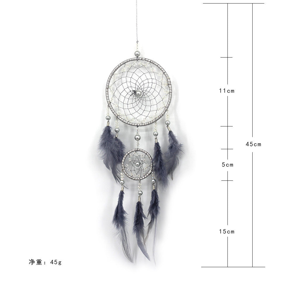 Wholesale Grey Two-Ring Home Dream Catcher