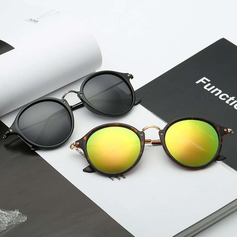 Wholesale Round Gradient Color Film PC Sunglasses