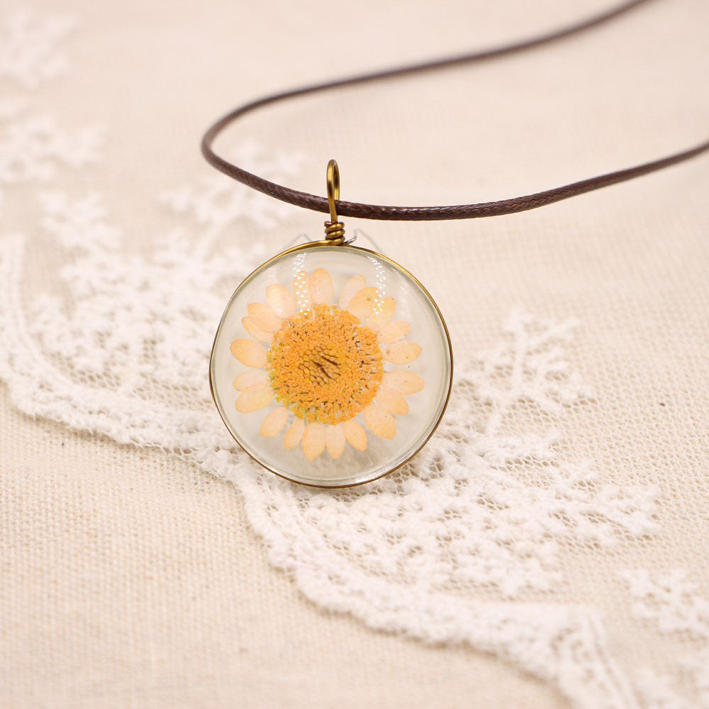 Wholesale Flower Pendant Necklace With Crystal Sunflower Design Fashion Jewelry Accessory Gift For Women Boutique Resale OLY Exclusive