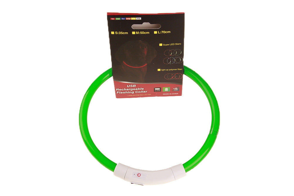 Wholesale Polyester LED Pet Luminous Collar USB Charging Collar