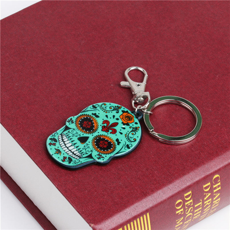 Wholesale Halloween Acrylic Skull Keychain