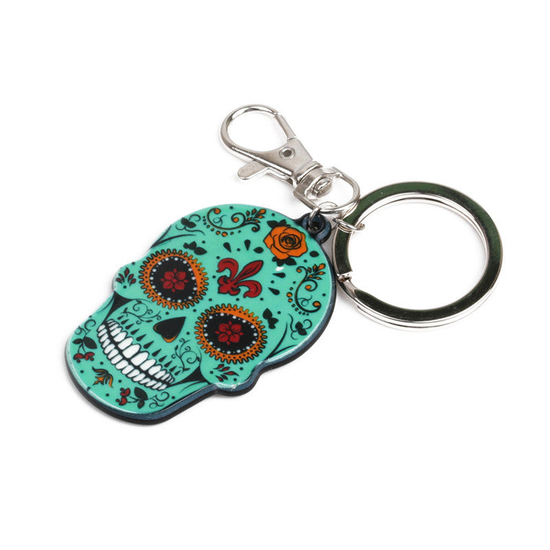 Wholesale Halloween Acrylic Skull Keychain