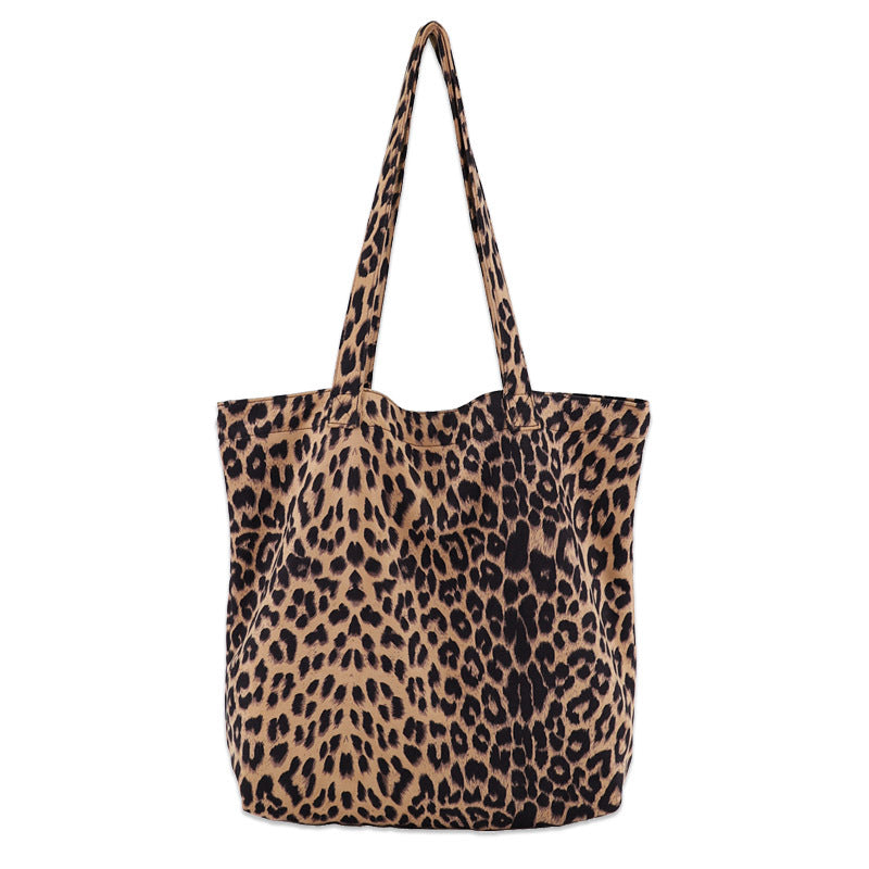 Wholesale Leopard Print Canvas Single Shoulder Women's Bags