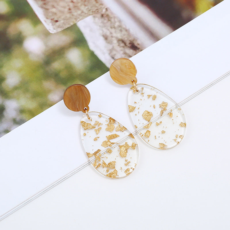 Wholesale Acrylic earrings leopard print water drop exaggerated earrings bohemian