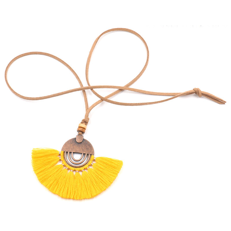 Wholesale Popular Handmade Scalloped Tassel Clavicle Chain