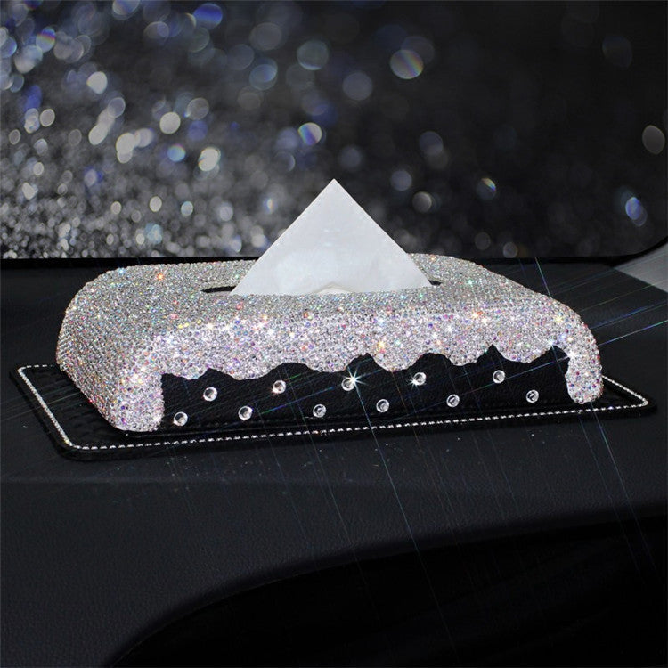 Wholesale Diamond-encrusted Starry Sky and Fully Diamond-encrusted Tissue Box for Cars