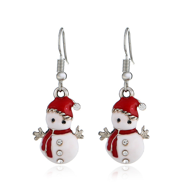 Wholesale Hot Selling Christmas Snowman Fashion Cute Doll Earrings