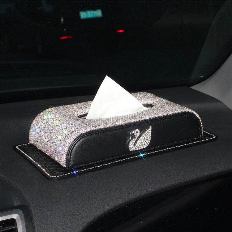 Wholesale Diamond-encrusted Starry Sky and Fully Diamond-encrusted Tissue Box for Cars