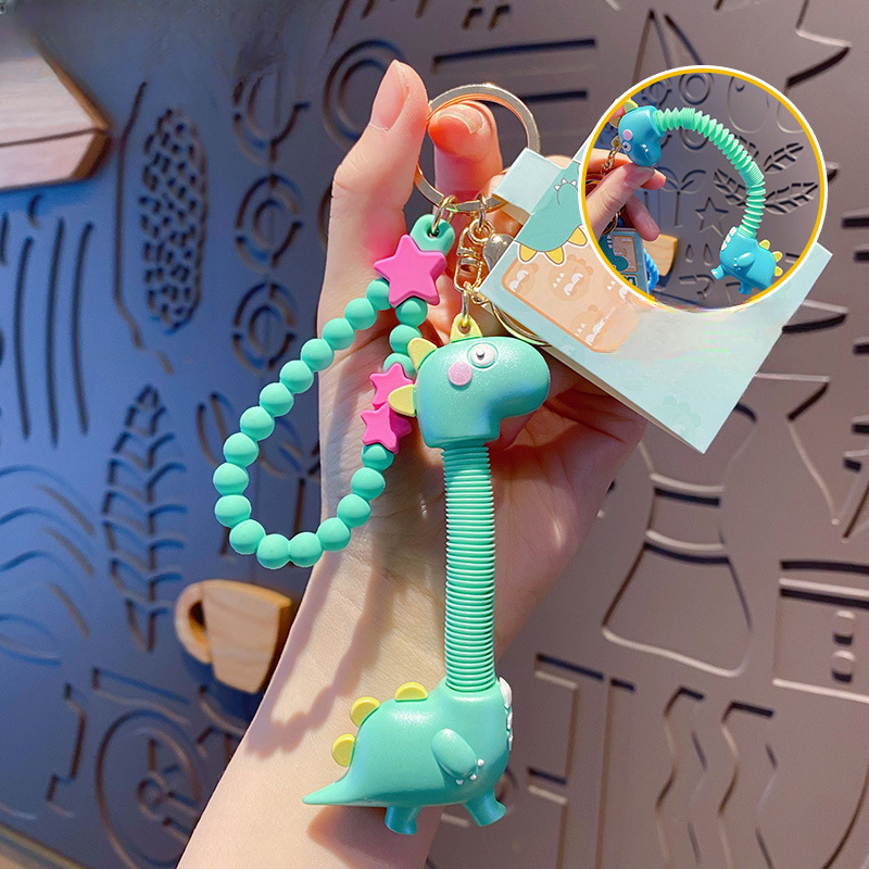 Wholesale Decompression Telescopic 2 in 1 Silicone Keychains