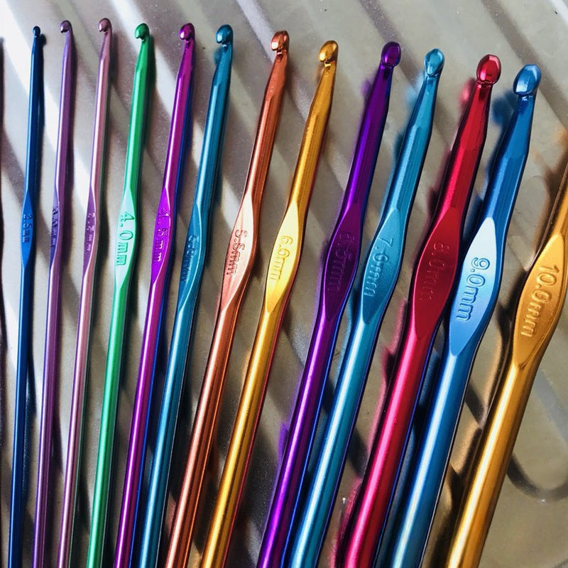 Wholesale 10PCS Aluminum Alloy Oxidized Set Aluminum Crochet Crochet Hooks
