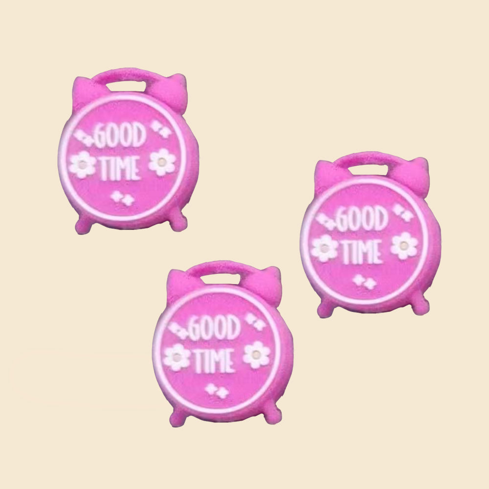 Wholesale 10pcs Cartoon Alarm Silicone Beads